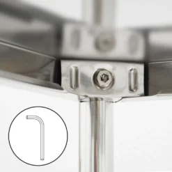 2 Ebenen Edelstahl Regal - 61x36x50 Schwerlastregal Bis 60kg - Metallregal Küche -Vidailo Verkaufe 6a957907aba1c7f4cd581a811767b89e