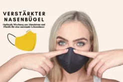 1x Sandex FFP2 Nano-Atemschutzmaske EU, MNS, Soff, Bis Zu 30x Waschbar, Bunt, Atmungsaktiv Mit Verstellbaren Ohrclips Schwarz -Vidailo Verkaufe 6aa17221d0aac6cadc570df4dc969eaa