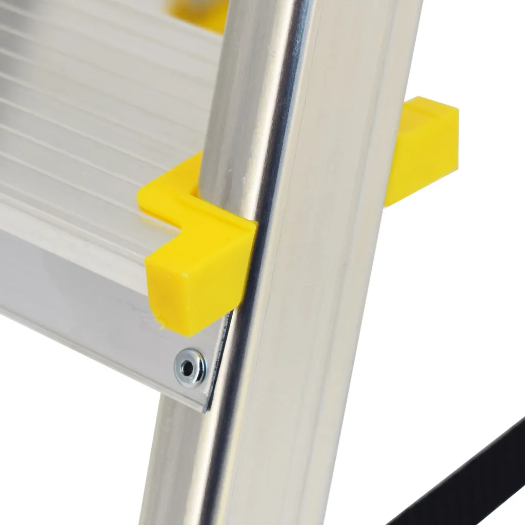 Zweiseitige Aluleiter 3 Stufen Klappleiter Haushaltsleiter 150kg 4 Zweiseitige Aluleiter 3 Stufen Klappleiter Haushaltsleiter 150kg – Bild 2