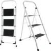 Meykoers Klapptritt Trittleiter 3 Stufen Eisen Stehleiter Mit Tragegriff, Mit Rutschfester Gummimatte Haushaltsleiter, Bis 150 Kg Belastbar -Vidailo Verkaufe 6d4551002b51f3e63326009ba1390418