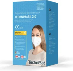 Technisat TECHNIMASK 2.0 FFP2 15 Stück - Mund- Und Nasenmaske - Weiß -Vidailo Verkaufe 6d7e33bba90ff52b74d444044eb4d669