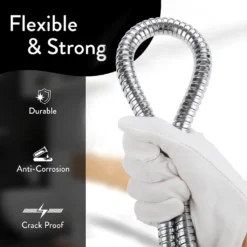 Homelody Chrom Anti-Kink Duschschlauch 1,5 M Brauseschlauch Edelstahl Duschkopfschläuche Doppelverriegelter -Vidailo Verkaufe 6e4f3c3b0e8804afd8ef60a2264fdfcb
