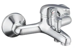 SCHÜTTE Badewannenarmatur ATHOS PLUS, Mischbatterie Badewanne, Wasserhahn Bad Chrom