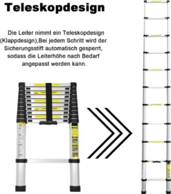 Wolketon Teleskopleiter 2.6m Stehleiter Mehrzweckleiter Alu Multifunktionsleiter Ausziehleiter 11 Wolketon Teleskopleiter 2.6m Stehleiter Mehrzweckleiter Alu Multifunktionsleiter Ausziehleiter -Vidailo Verkaufe 709ca226690fd49261e8638826d1a502 2