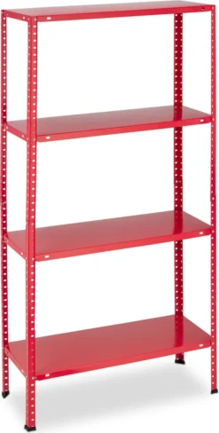 Relaxdays Rotes Schwerlastregal 2er Set 4 Ebenen -Vidailo Verkaufe 709dd89425fff99f886bbe6bef48f1d3