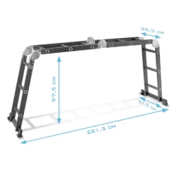 STAHLWERK Mehrzweckleiter 150 Kg Alu Klappleiter Trittleiter Aluminiumleiter -Vidailo Verkaufe 713ebafc4476c6f18226e92b42758332