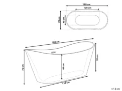 Freistehende Badewanne Schwarz Sanitäracryl Oval 180 X 78 Cm Modern -Vidailo Verkaufe 71c9114f31f472efafb40ddd83f83367