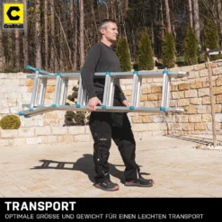 Mehrzweckleiter - Teleskopleiter CF-105A - Leiter - Multifunktionsleiter - Aluleiter - Klappleiter - 5.10 Meter (4x5 Sprossen) -Vidailo Verkaufe 7263147eb05cb05e8a3471801096edb6