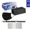 50 Stück Mundschutz Schwarz Maske Einweg 3-lagig CE Hygienemaske Inkl. 5x Maskenhalter 2 50 Stück Mundschutz Schwarz Maske Einweg 3-lagig CE Hygienemaske Inkl. 5x Maskenhalter -Vidailo Verkaufe 7287b775d96cea979c8673c9bf42470c