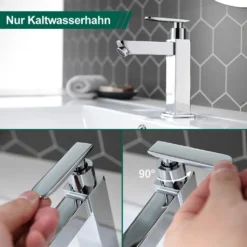 Wasserhahn Bad Kaltwasser Standventil Bad Armatur Badarmaturen Für Badzimmer Waschtischarmatur Mit Anschlussschlauch Für Badzimmer -Vidailo Verkaufe 741155dedae36c6e6a609bf6602de1fe