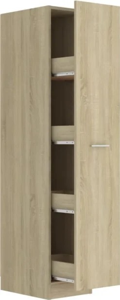 VidaXL Apothekerschrank Sonoma-Eiche 30x42,5x150 Cm Holzwerkstoff