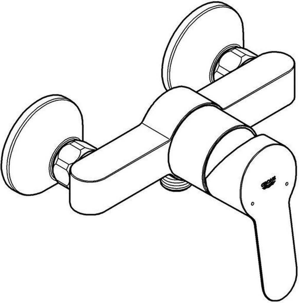 Grohe Einhand-Brausebatterie BAUEDGE DN 15 Chrom 6 Grohe Einhand-Brausebatterie BAUEDGE DN 15 Chrom – Bild 4