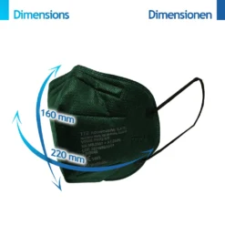 Virshields® FFP2 Mundschutz Maske - 20 Stück, PFE 94%, EN 149:2001+A1:2009, 5 Lagen, Filtrierend, EU, Dunkelgrün, Mit Ohrschlaufen - Halbmaske, Atemschutzmaske, Schutzmaske, Staubschutzmaske 19 Virshields® FFP2 Mundschutz Maske - 20 Stück, PFE 94%, EN 149:2001+A1:2009, 5 Lagen, Filtrierend, EU, Dunkelgrün, Mit Ohrschlaufen - Halbmaske, Atemschutzmaske, Schutzmaske, Staubschutzmaske -Vidailo Verkaufe 77784c4e9217c10e122e94618c9128d7