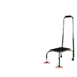 Vital Comfort Tritthocker Mit Haltegriff, Chrom