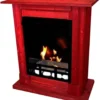 Ethanolkamin Gelkamin Modell Madrid Premium Royal Rot Inklusive Sicherheitsglas & 21 Teiligem Zubehör Set