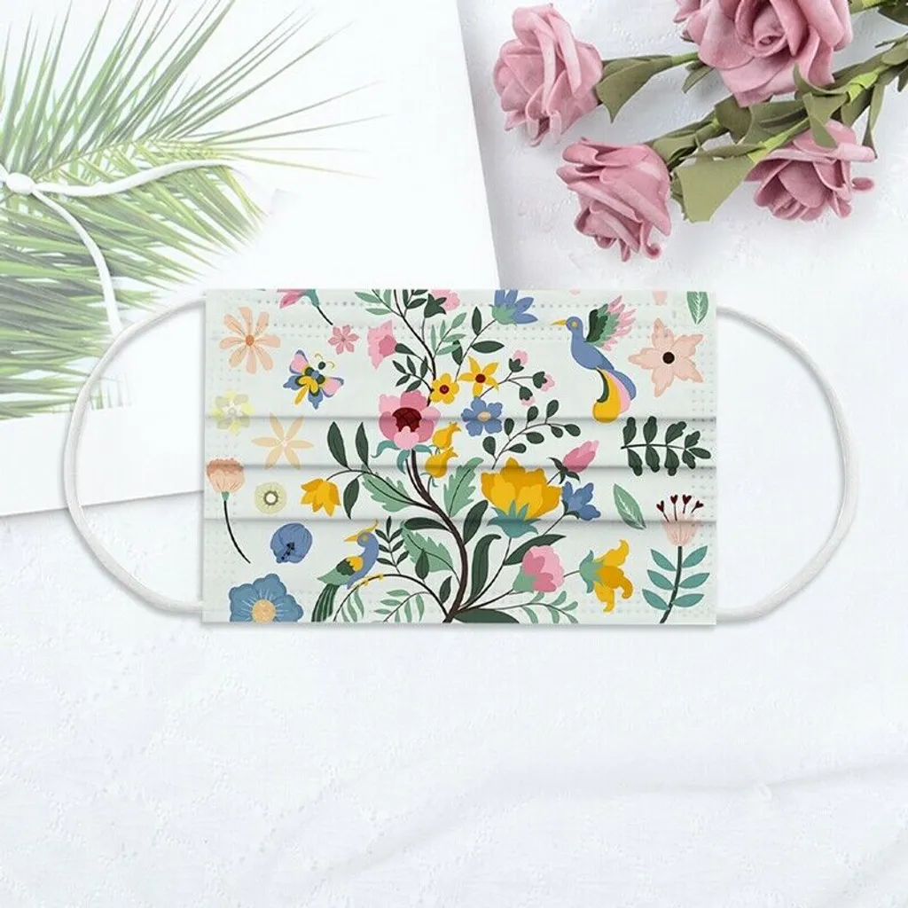 50 Stk Kinder Einwegmaske Blume Einweg Gesichtsmaske Mund-Nasen-Schutz 3-lagig Gesichtsschutz Für Mädchen 4 50 Stk Kinder Einwegmaske Blume Einweg Gesichtsmaske Mund-Nasen-Schutz 3-lagig Gesichtsschutz Für Mädchen – Bild 2