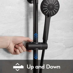 Duschsystem Trennbar, Schwarz , Badewannenarmatur Wasserfall ,Duscharmatur ,Dusche 2 Funktion Handbrause ,Edelstahl Duschstange ,Regendusche Für Bad/Badewanne,keinen Wasserhahn -Vidailo Verkaufe 7a85dd5e3bd0e94959eefd76bb9b79d1