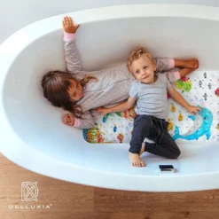 Delluxia Badewannenmatte Kinder Rutschfest Mit Aufhängung I Geruchsfrei Und BPA Frei I 100x40cm Bunt I Antirutschmatte Badewanne I Badematte Schimmelresistent I Badespaß Inkl. -Vidailo Verkaufe 7cd23c9f7052fe65454e01deff685e2a