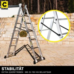 Aluminium Multigerüst Multifunktionsleiter Gerüst Stehleiter Bockleiter Leiter (1.68 Meter 6 Sprossen) -Vidailo Verkaufe 7e5614c67fae85fef56980c8f43ca4e1