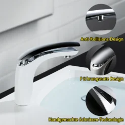 Badarmatur Weiß Waschtischarmatur Waschbeckenarmatur Wasserhahn Bad Mischbatterie Bad Armatur Einhebelmischer Für Badzimmer -Vidailo Verkaufe 818f980012e39127f6cf98c250093642