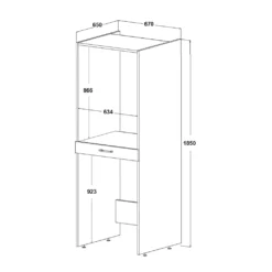 Roomart - Waschmaschinenschrank Für Trockner & Waschmaschine - Mit Ausziehbrett - Weiß - Schwarz Eiche: Weiß / + Ohne Klappschrank -Vidailo Verkaufe 82145e5f02e123b428984158866ee8d7
