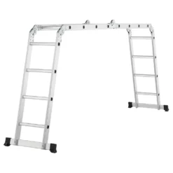 Juskys Aluminium Multifunktionsleiter 4x4 Stufen - 4,7 M Länge Klappbar – Leiter 4-teilig Bis 150 Kg - Gelenkleiter Klappleiter Stehleiter Aluleiter -Vidailo Verkaufe 82301d73cbeeda9f7c1a9049d327973a