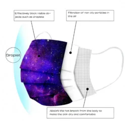 100 Stk Kinder 3-lagige Einwegmasken Starry Sky Gesichtsmaske Mundmaske Staubdicht Für Jungen Mädchen -Vidailo Verkaufe 82fd291e6591b8f84a7d12975dc1f126
