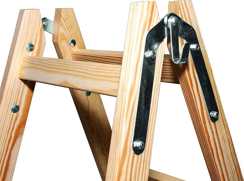 Stehleiter Malerleiter 2x5 Sprossen Holz Doppelleiter 5 Stehleiter Malerleiter 2x5 Sprossen Holz Doppelleiter – Bild 3