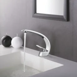 AURALUM Wasserhahn Bad Gebogener Wasserhahn Chrom Wasserhahn Galvanisieren Von 3 Schichten -Vidailo Verkaufe 83cecaf82abae742d74e604efe19c34d