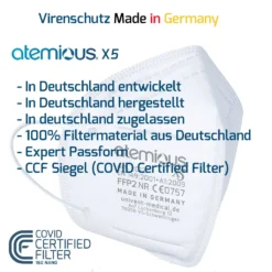 Atemious X5 Komfort Vlies FFP2 Atemschutzmaske Germany Mit Deutschem Zertifikat CE0757, Menge:10 Stck, Verpackung:einzeln Verpackt 23 Atemious X5 Komfort Vlies FFP2 Atemschutzmaske Germany Mit Deutschem Zertifikat CE0757, Menge:10 Stck, Verpackung:einzeln Verpackt -Vidailo Verkaufe 85b0d678a6ce33230d0cf0fb0336089a