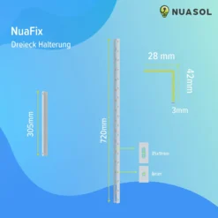 NuaSol Solarpanel Flachdach Halterung PV-Modul Aufständerung Balkonkraftwerk Bis 72 Cm Neigungswinkel Verstellbar 0-90° -Vidailo Verkaufe 860899b2d634205ef54e4dd06f675d5d