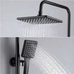 Messing Brausegarnitur Duschset Regendusche Kopfbrause Handbrause Duschstange Duscharmatur Duschsystem Schwarz -Vidailo Verkaufe 8672a054dc7f5af96c5d2260f82cfee6