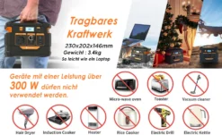 NOVOO Tragbare Stromerzeuger Power Station Solar Stromgenerator Solar Powerbank, 296Wh 80000mAh Mobiler Energiespeicher,230AC Steckdose,PD 45W Type-C,Solar Generator Für Notfall Campin -Vidailo Verkaufe 8775e6803d612c98d887c5029e45f963