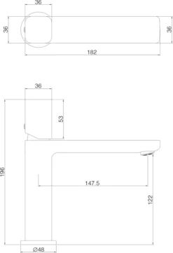 Mai & Mai Waschtischarmatur Wao-7901 Eckiges Design Badarmatur Weiß Waschtisch-Einhandmischer DIN-Anschlüsse -Vidailo Verkaufe 8820f7eb6bdb93cab15427fca90243e3