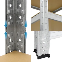 ECD Germany Werkstattregal - 180x70x40 Cm - Verzinkt - Bis 750kg - 5 MDF Platten - Lagerregal Stückregal Kellerregal Garagenregal Metallregal Regal Werkbank -Vidailo Verkaufe 88cfe8974febc7d619b1cf62b4d81c3c