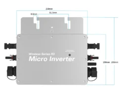 ICYBAY Micro-Wechselrichter 600 Watt & AC-Kabel 3 Meter Standalone-Kabel – Mikro Wechselrichter Und Netzanschlusskabel – Mikro Wechselrichter Für Solarmodule & Balkonkraftwerk -Vidailo Verkaufe 894f7d4143a5d92ce3e2892ff640b4b1