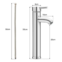 Puluomis Wasserhahn Waschtischarmatur Mit 2 Wasserline, Kaltes Und Heißes Waschamatur Für Waschbecken, Küche, Badezimmer, Einhandmischer Waschbeckenarmatur,Weiß Silber, -Vidailo Verkaufe 8a200969eccd8ba98016841f59d14d01