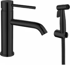 RHAPSODY Waschtischarmatur Mit WC-Handbrause, Schwarz