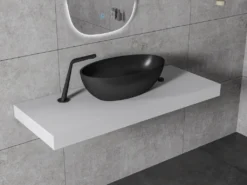 Design Waschtischarmatur Badarmatur XELO-Flex 260 - Hoher Auslauf - Farbe Wählbar, Farbe:Schwarz Matt -Vidailo Verkaufe 8ac8e2f47a8bb3209f52f526fdd3c426