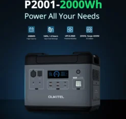 OUKITEL P2001E 2000W (4000W Peak) Stromerzeuger Power Station Mit 2pcs 200W Solarpanel PV200, 2000Wh Solargenerator 625000mAh Mobiler Stromspeicher Power Station, Sicheres LiFePO4-Batterie PD100W QC3.0 Solar Generator Für Notstrom Camping Wohnmobile Zu Hause 28 OUKITEL P2001E 2000W (4000W Peak) Stromerzeuger Power Station Mit 2pcs 200W Solarpanel PV200, 2000Wh Solargenerator 625000mAh Mobiler Stromspeicher Power Station, Sicheres LiFePO4-Batterie PD100W QC3.0 Solar Generator Für Notstrom Camping Wohnmobile Zu Hause -Vidailo Verkaufe 8b6611b1cb2c3820d802e6de6e868db5