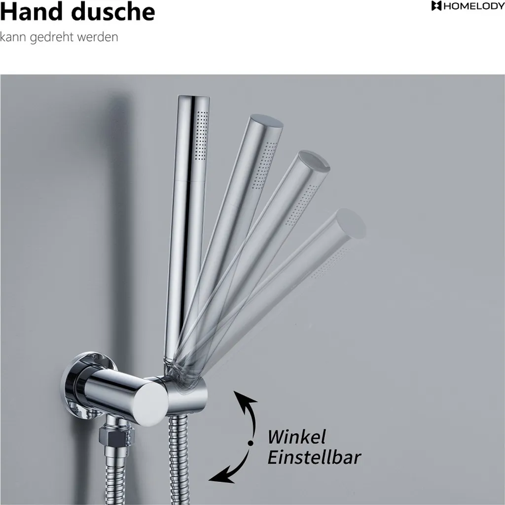 HOMELODY Regendusche Duschsystem Mit Thermostat Unterputz Duscharmatur Rund, Duschamaturenset Chrom Duschset Dusche 12 Zoll Kopfbrause, Anti-Verbrühungs-Duschsystem 8 HOMELODY Regendusche Duschsystem Mit Thermostat Unterputz Duscharmatur Rund, Duschamaturenset Chrom Duschset Dusche 12 Zoll Kopfbrause, Anti-Verbrühungs-Duschsystem – Bild 6
