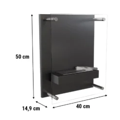 Wandkamin Bioethanol GLASS Mit Verglasung Set -Vidailo Verkaufe 8dc02886cd7b9c7287c978eb93e9998b