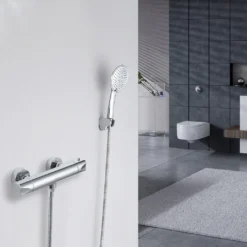 Thermostat Armatur Brausethermostat Brausearmatur Brausemischer Thermostat Mischbatterie Mit 38 °C Sicherheitstaste，ufputz Duschthermostat Mischbatterie Dusche Für Bad, Chrom -Vidailo Verkaufe 8e1143736c232ef1605c0185471d1926