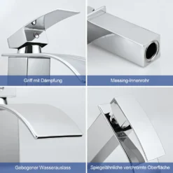 Meykoers Wasserhahn Armatur Für Bad Wasserhahn Bad Standventil Chrom Wasserhahn Einhebelmischer Badarmaturen(Mit Warm- Und Kaltwasserleitungen) -Vidailo Verkaufe 8ed19d1a2fdeba439c3b00826585dc1c