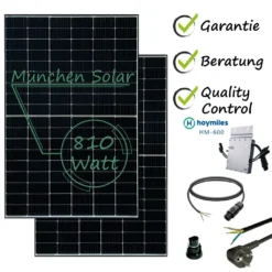 Balkonkraftwerk 600 Watt / 810 Watt Photovoltaik Plug & Play