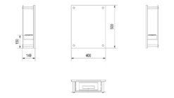 Wandkamin Bioethanol GLASS Mit Verglasung Set -Vidailo Verkaufe 8f4e8d1ba3e776a481995fb0cc60c3ce