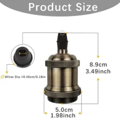 Ddp 2 Stücke E27 Vintage Lampenfassung Fassung Socket Lampensockel Retro Lampenhalter -Vidailo Verkaufe 8f61b46221957cda4ab2397df5b5b426