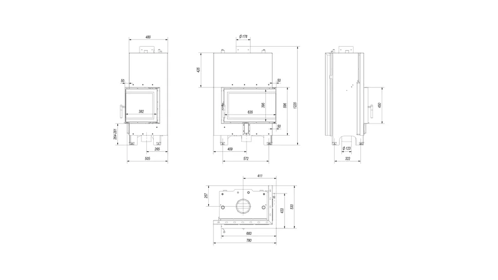Wasserführender Kamineinsatz MBM Rechts 12 KW Ø 180 8 Wasserführender Kamineinsatz MBM Rechts 12 KW Ø 180 – Bild 6