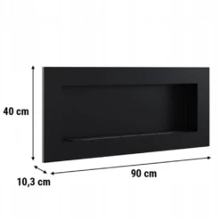 Kamin 900x400 DELTA Schwarz Flach Lange Brenner Glas GESCHENKE -Vidailo Verkaufe 918001755393e35e8d55e19cd9617022