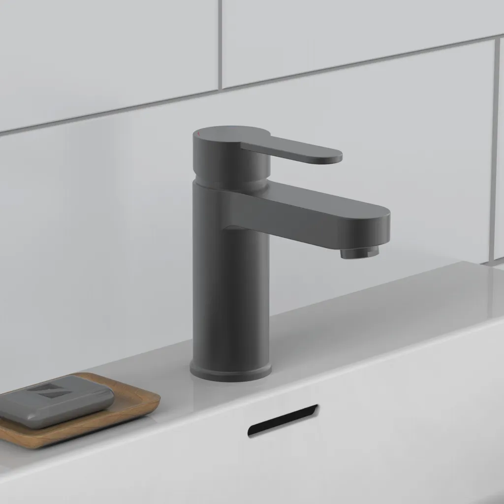 SCHÜTTE Waschtischarmatur ELEPHANT Mit Ablaufgarnitur, Wasserhahn Bad Mit Pop Up, Graphit Matt 10 SCHÜTTE Waschtischarmatur ELEPHANT Mit Ablaufgarnitur, Wasserhahn Bad Mit Pop Up, Graphit Matt – Bild 8